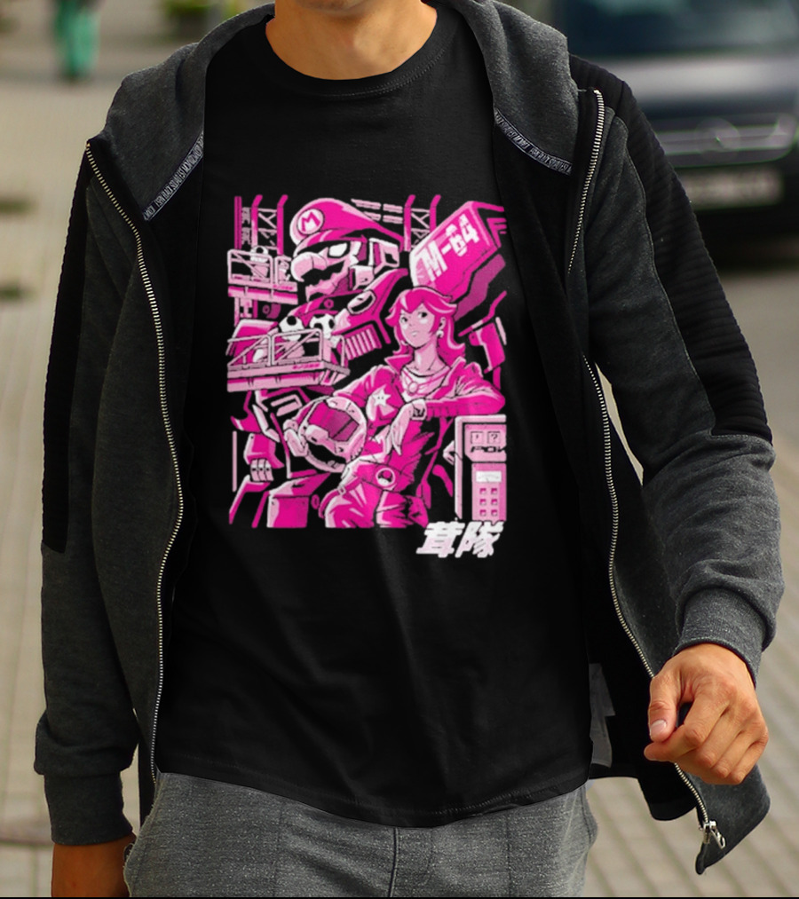 Turtle Destroyer M 64 Japanese Manga Style Mario Kart T-Shirt