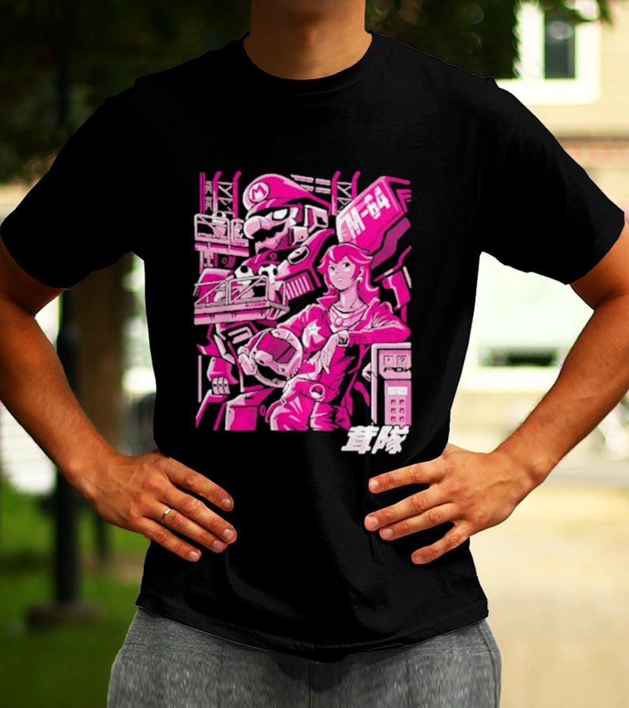Turtle Destroyer M 64 Japanese Manga Style Mario Kart T-Shirt
