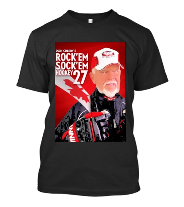 Don Cherry's Rock'em Sock'em Hockey 27 Maple Leaf Hat And Gloves Canada T-Shirt