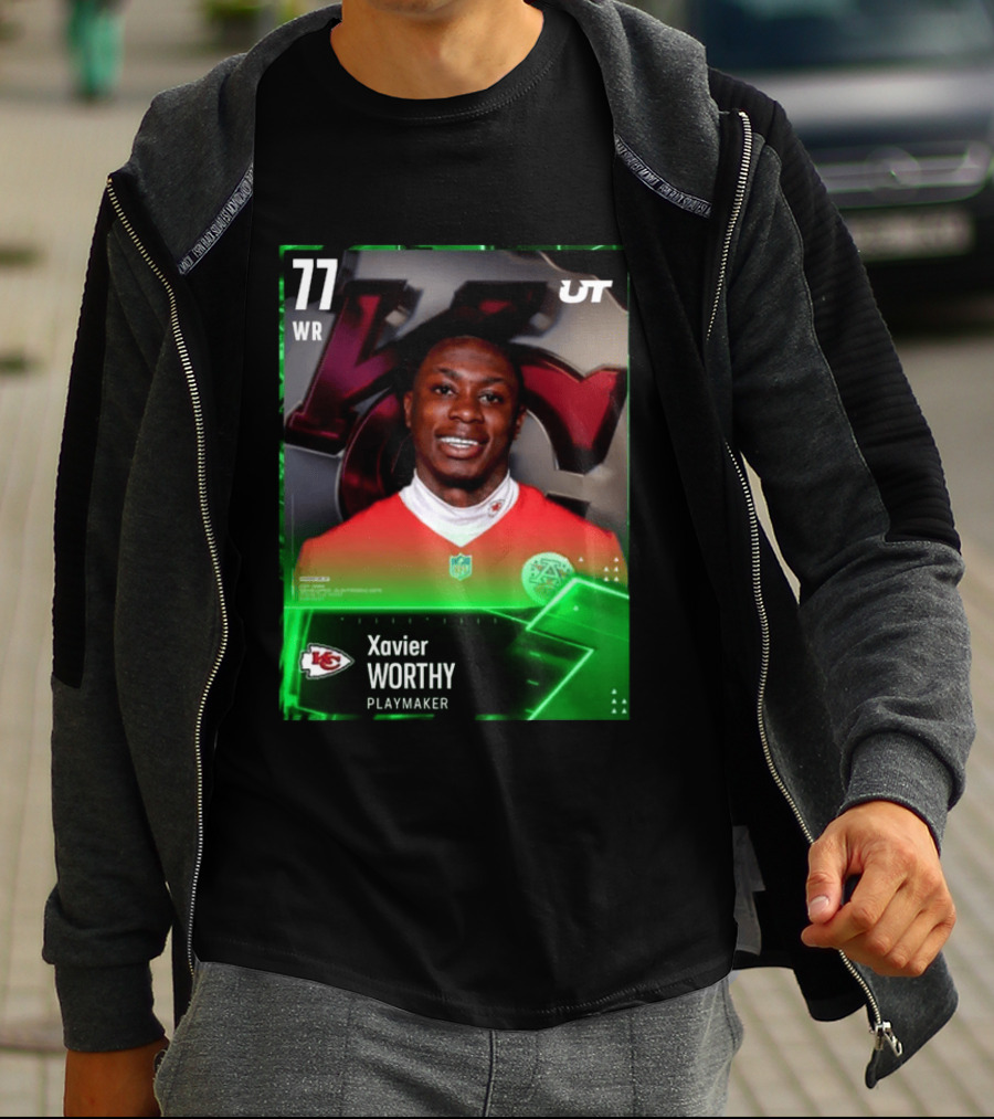 Xavier Worthy Kansas City Chiefs WR 77 Playmaker UT NFL T-Shirt