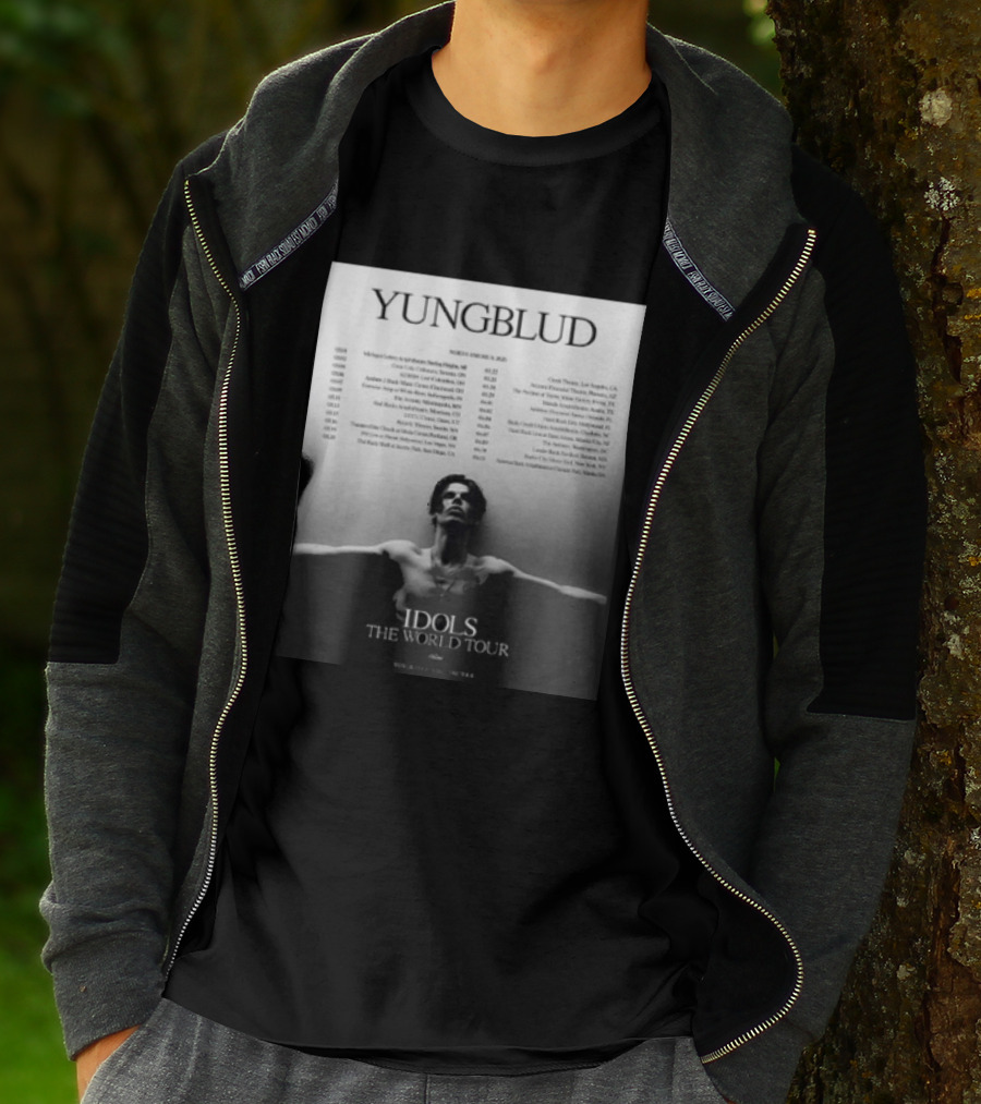 YUNGBLUD Idols The World Tour North America 2026 Schedule Dates Mockup Two Side T-Shirt