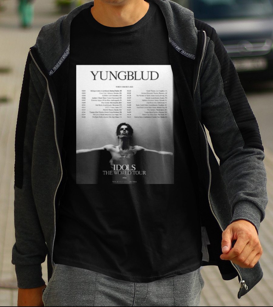 YUNGBLUD Idols The World Tour North America 2026 Schedule Dates Mockup Two Side T-Shirt