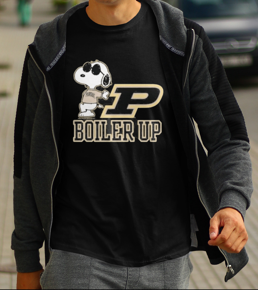 Purdue Boilermakers Snoopy Boiler Up P T-Shirt