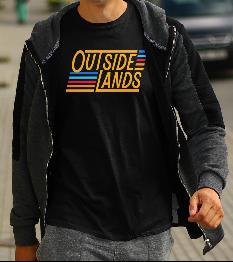 OUTSIDE LANDS Music And Arts Festival Stripes Retro Colorful T-Shirt