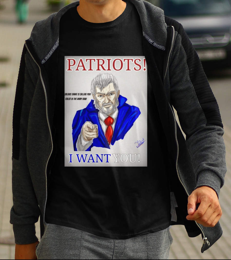 Patriots Solidus Snake Is Calling You Enlist In The Army Now I Want You T-Shirt
