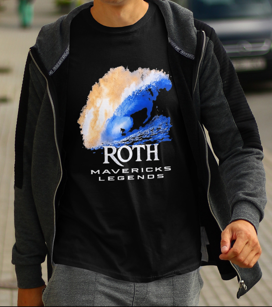 Roth Mavericks Legends Surfing Big Wave Iconography T-Shirt