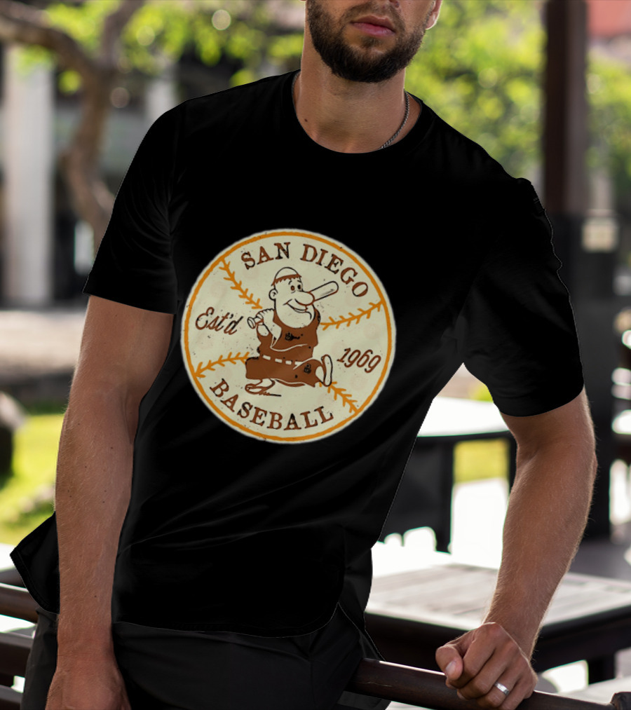 San Diego Padres Swinging Friar Est’d 1969 T-Shirt