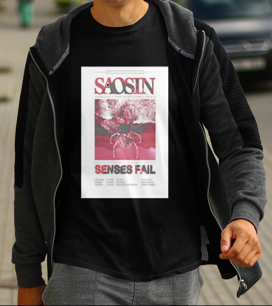 Saosin Sense Fail 2026 New Zealand Tour T-Shirt