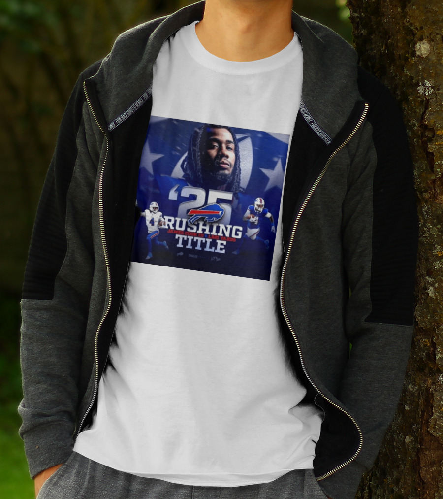 25 Rushing Buffalo Football James Cook III 1621 Yards Title T-Shirt