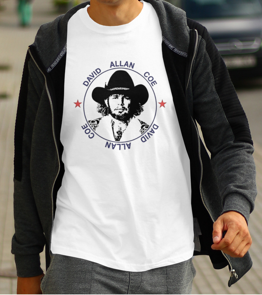 David Allan Coe Country Music Legend Vintage Cowboy Hat T-Shirt