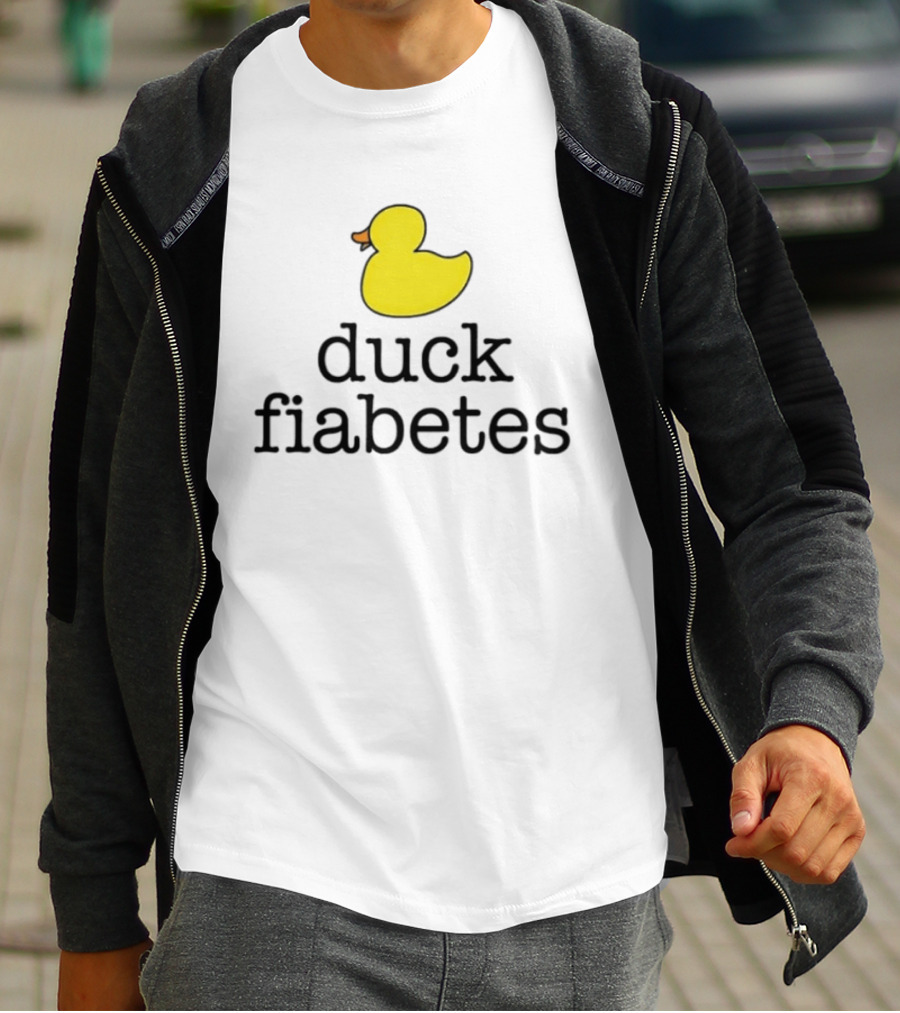 Duck Fiabetes Yellow Rubber Duck Diabetes Awareness T-Shirt