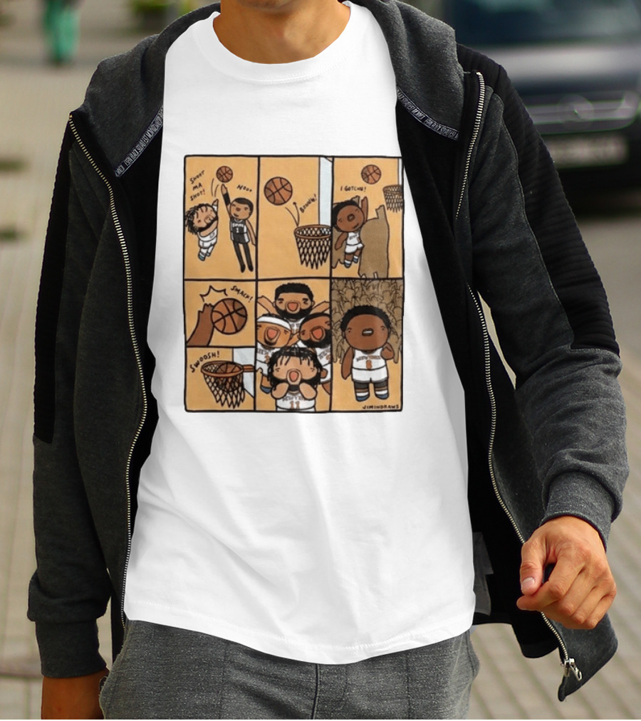 Karl Anthony Towns Jimindraws Knicks Shoot My Shot Basketball Comic T-Shirt
