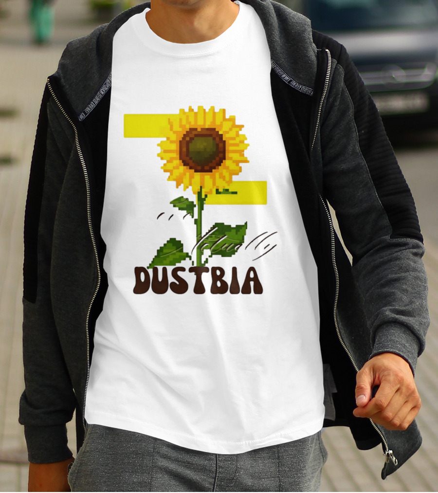 Love Actually Dustbia Pixel Sunflower T-Shirt