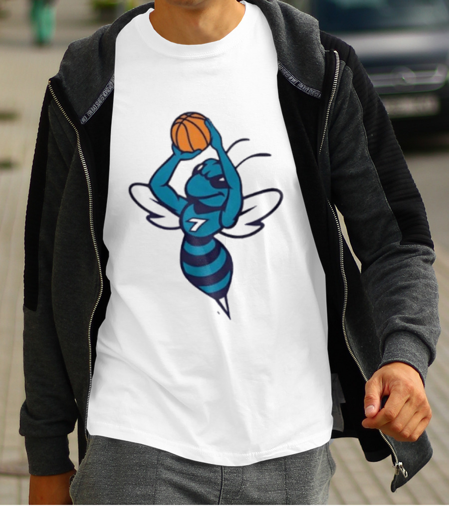 Original Charlotte Hornets Basketball Hornet Shooter T-Shirt