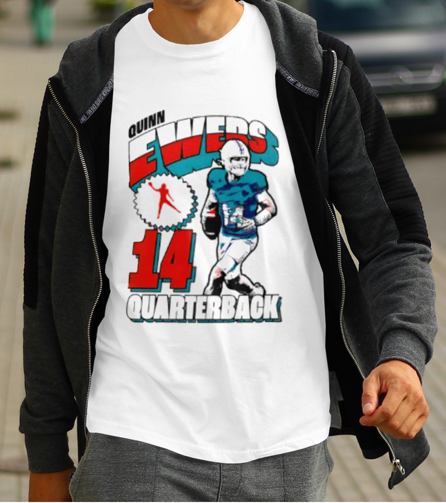 Quinn Ewers Miami Dolphins 14 Football Quarterback T-Shirt
