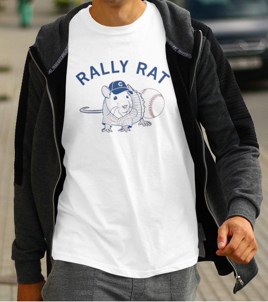 Rally Rat Chicago Cubs Baseball MLB 2026 Meme Cap Ball T-Shirt