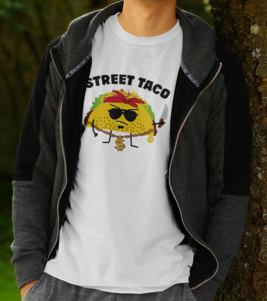Street Taco Pirate With Knife And Dollar Sign Necklace T-Shirt