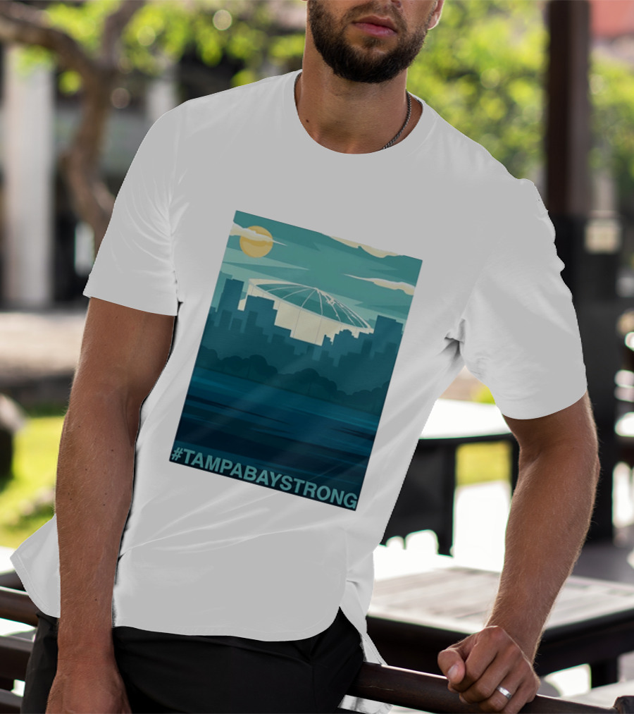 Tampa Bay Strong Skyline Tropicana Field Hashtag T T-Shirt