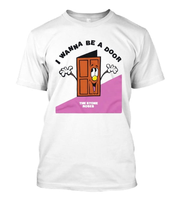 The Stone Roses I Wanna Be A Door Cartoon Yellow Nose Waving Hands T-Shirt