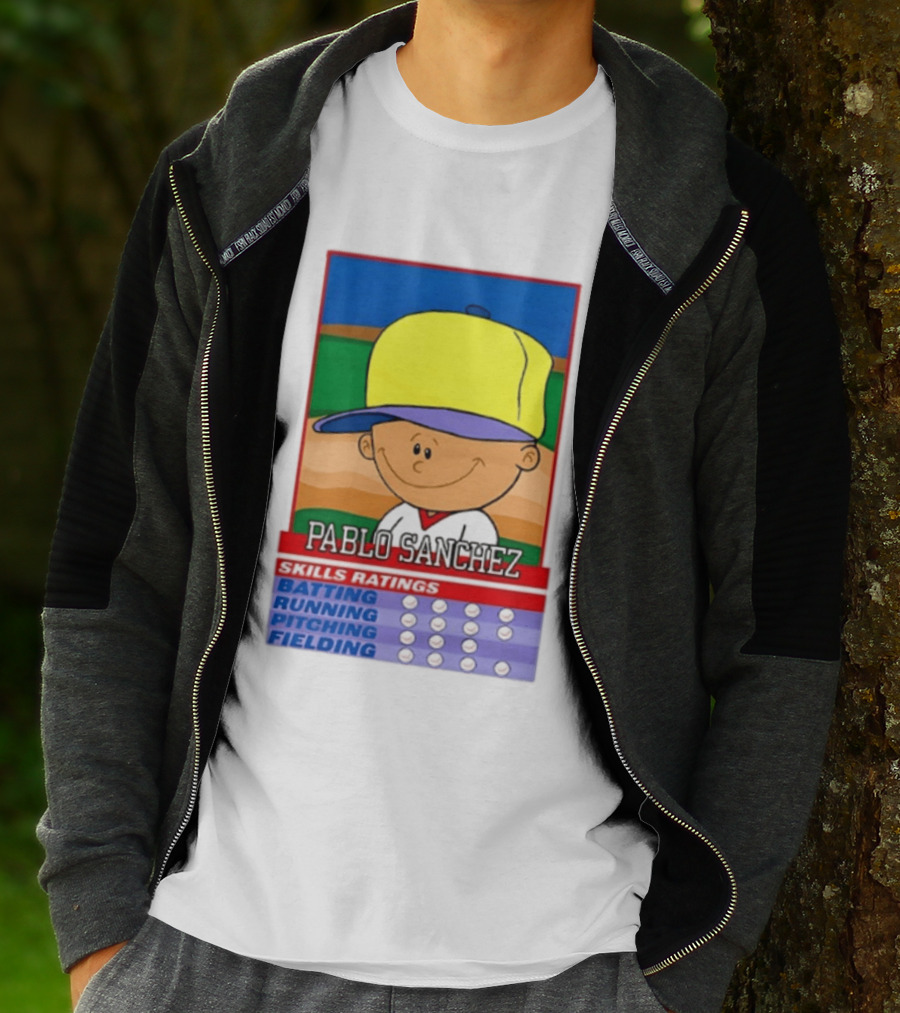 Trending Pablo Sanchez Skills Ratings Card Batting Running Pitching Fielding T-Shirt
