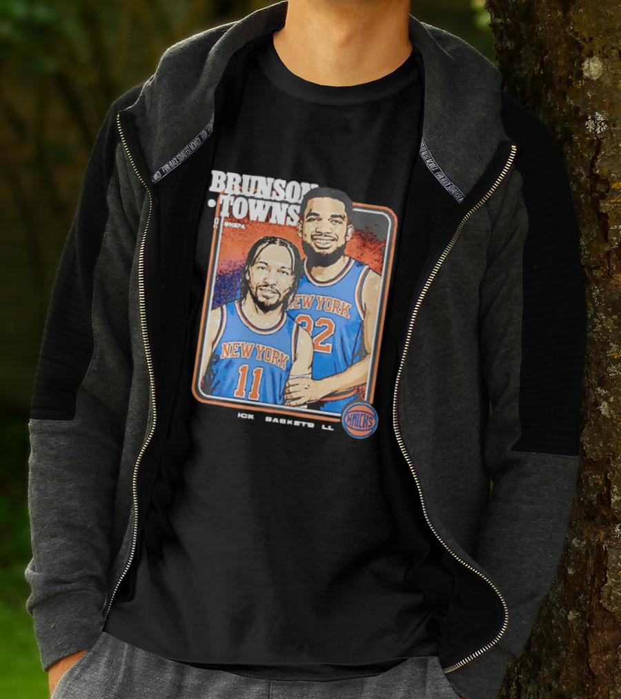 Brunson Towns NBA New York Knicks 11 32 Knicks Step Brothers T-Shirt