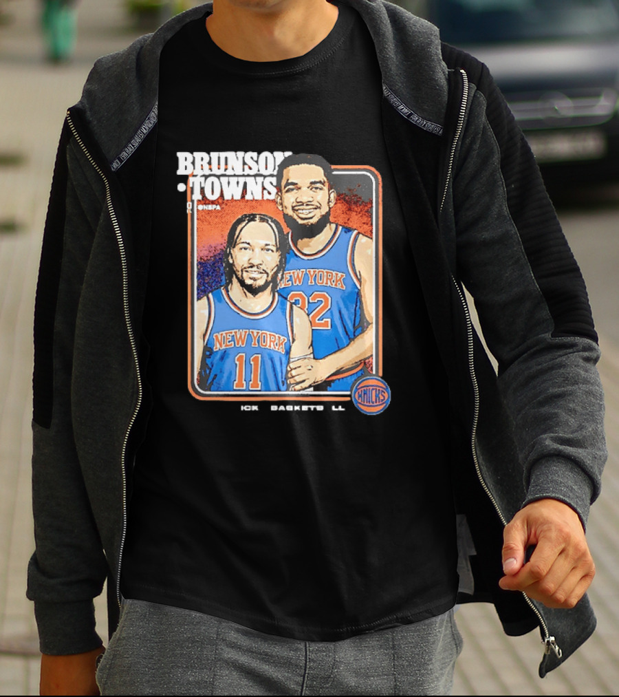 Brunson Towns NBA New York Knicks 11 32 Knicks Step Brothers T-Shirt