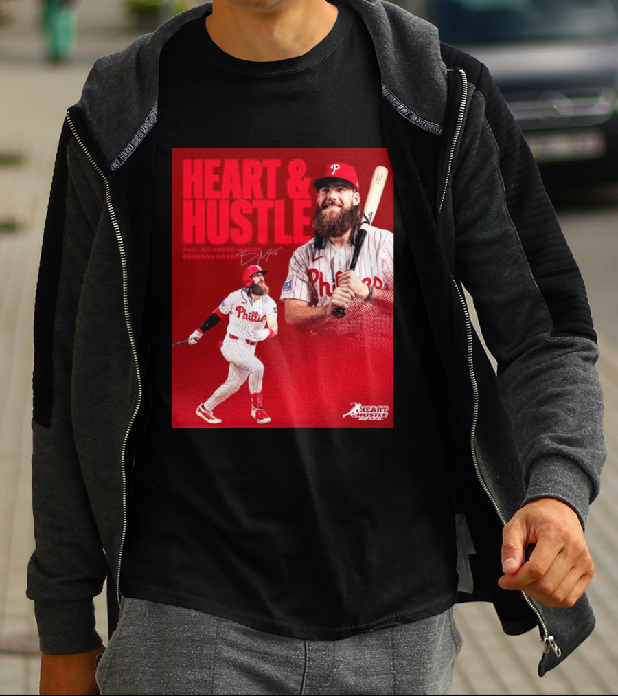 Philadelphia Phillies Heart & Hustle Award Winner Brandon Marsh T-Shirt