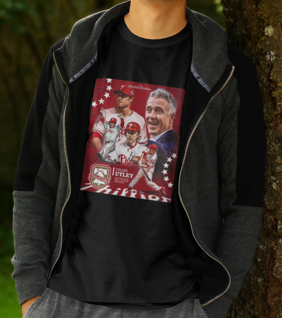 Phillies Nation Chase Utley 2026 Wall Of Fame Inductee Phillies T-Shirt