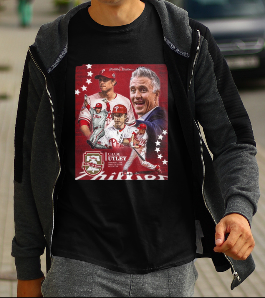 Phillies Nation Chase Utley 2026 Wall Of Fame Inductee Phillies T-Shirt
