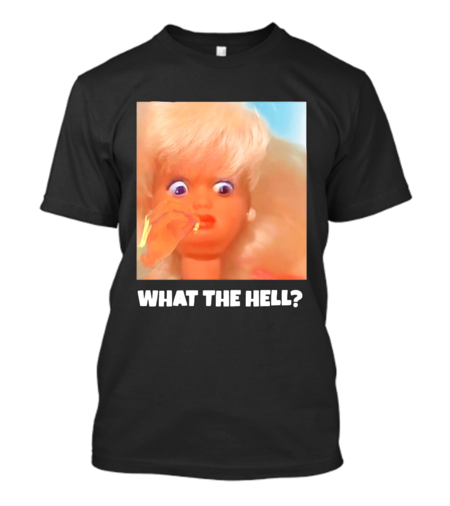 What The Hell Doll Meme Reaction Funny Expression T-Shirt