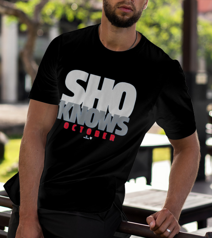 Shohei Ohtani Sho Knows October Bold Statement Athlete T-Shirt