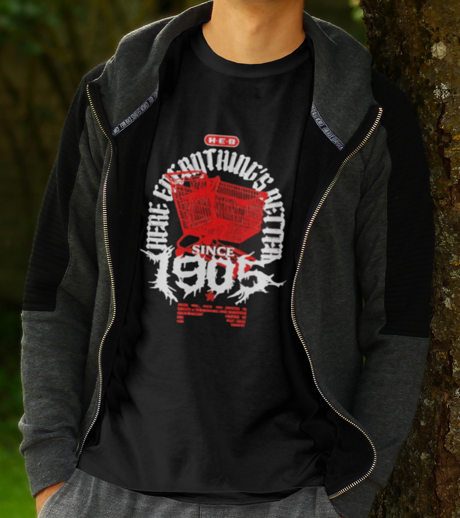 HEB Everything's Better Red Shopping Cart Since 1905 T-Shirt