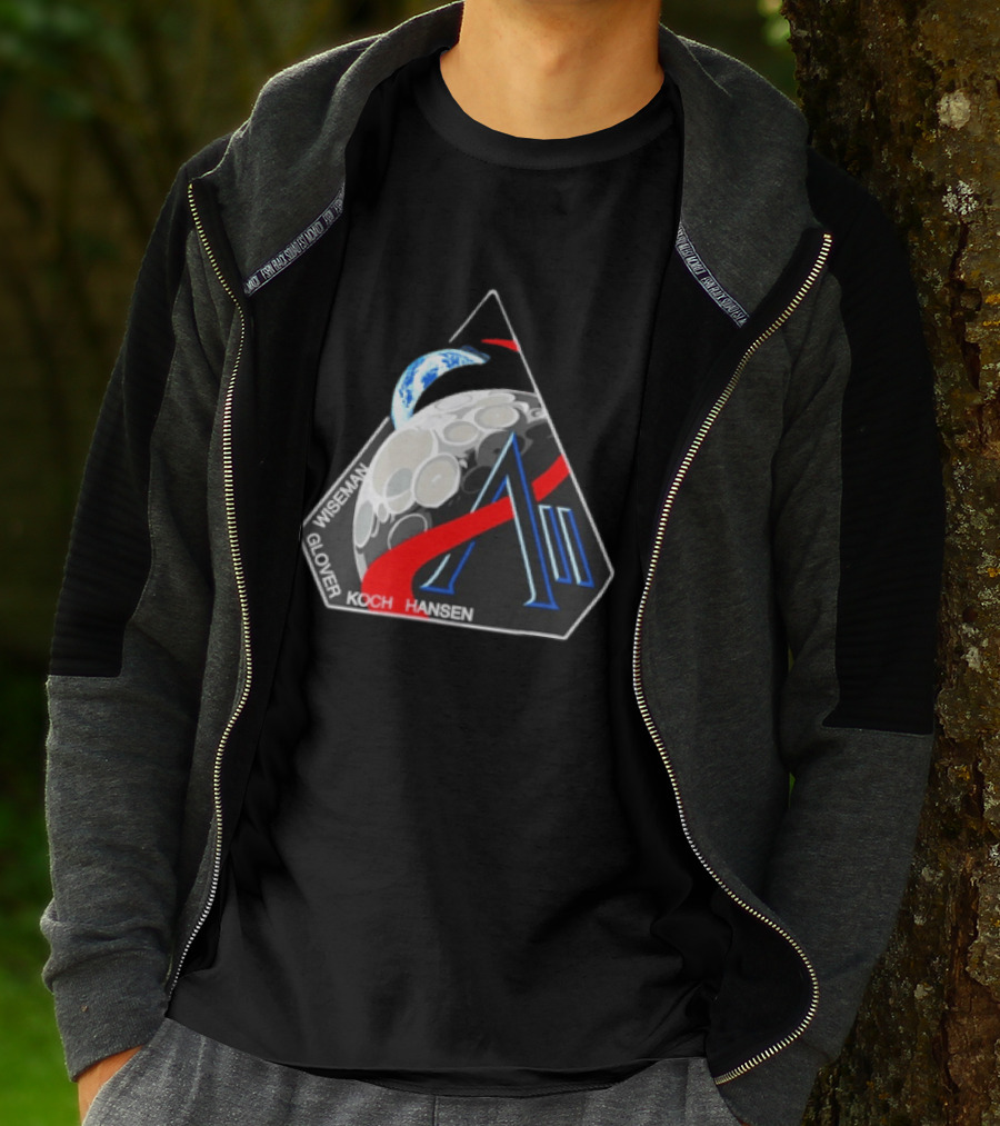 NASA Artemis 2 Mission Wiseman Glover Koch Hansen Moon Earth T-Shirt