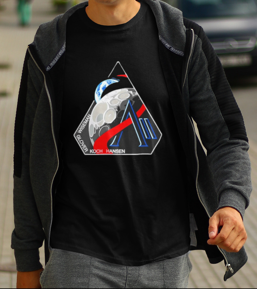 NASA Artemis 2 Mission Wiseman Glover Koch Hansen Moon Earth T-Shirt