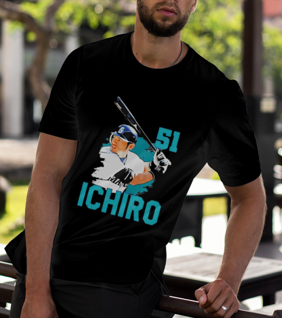Ichiro Suzuki 51 Seattle Mariners MLB Baseball T-Shirt