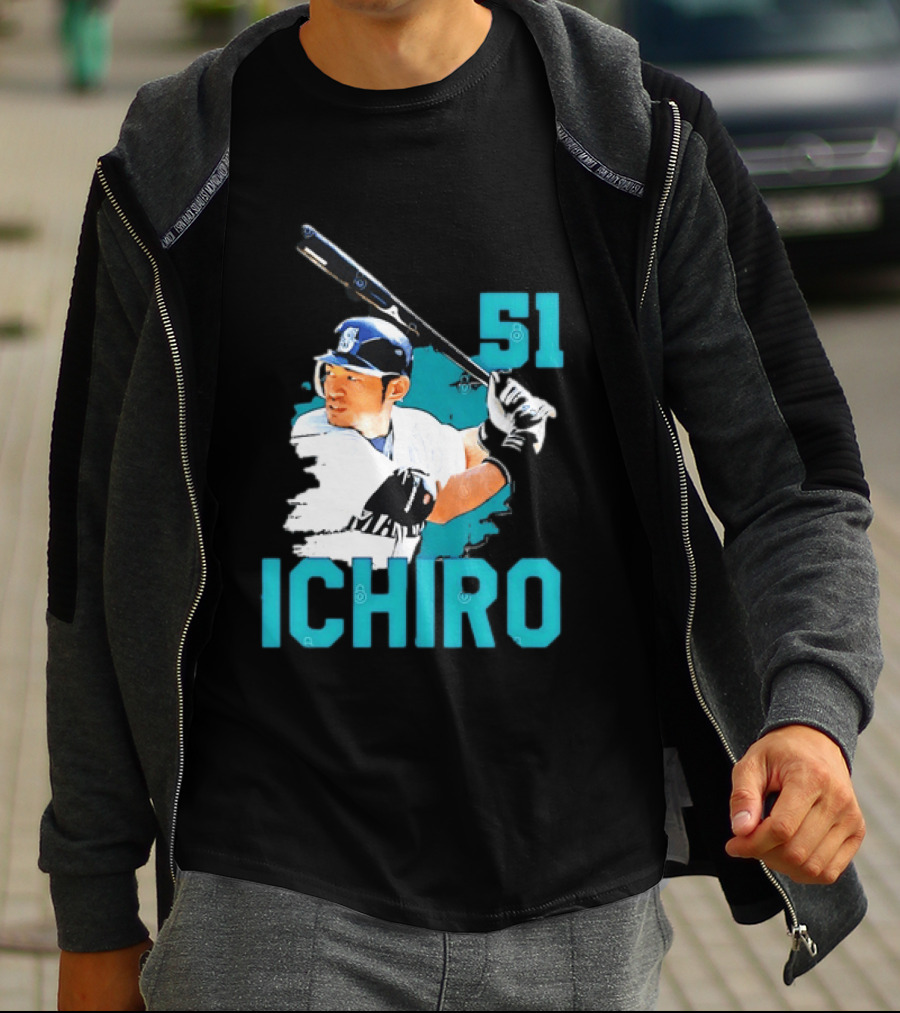 Ichiro Suzuki 51 Seattle Mariners MLB Baseball T-Shirt