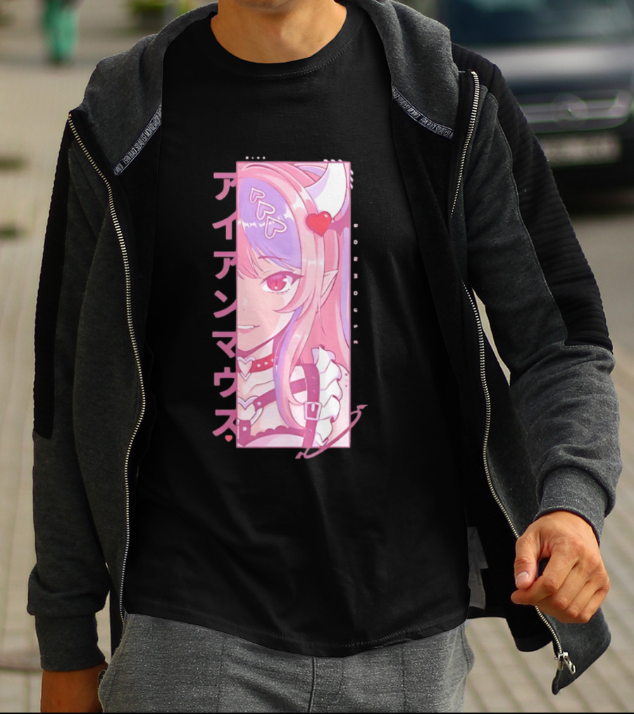 Ironmouse VTuber Kawaii Anime Katakana Panel T-Shirt