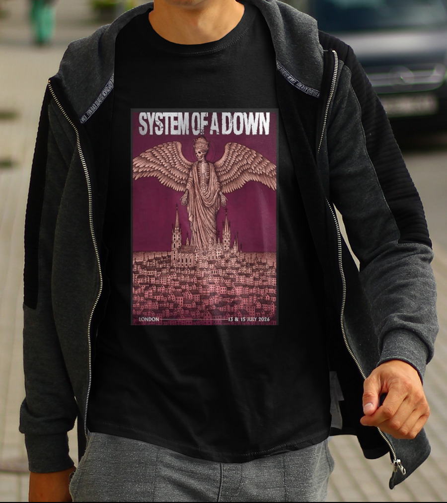 System Of A Down London Concert July 13 15 2026 Angel T-Shirt