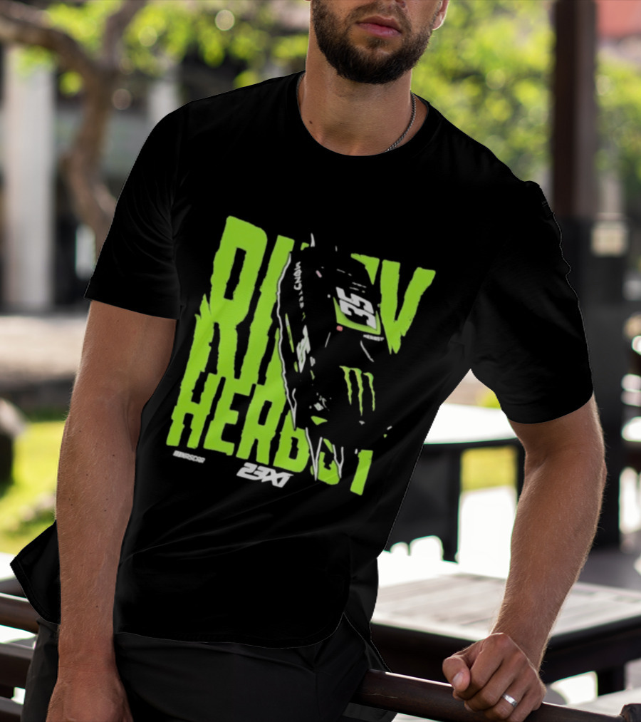 Riley Herbst 2023 23XI NASCAR Monster Energy Racing 98 T-Shirt