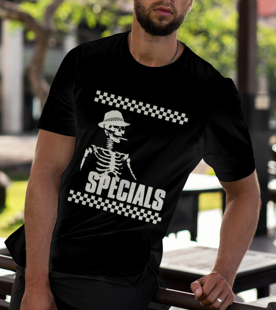 The Specials Skeleton Ska Band 2 Tone Distressed T-Shirt