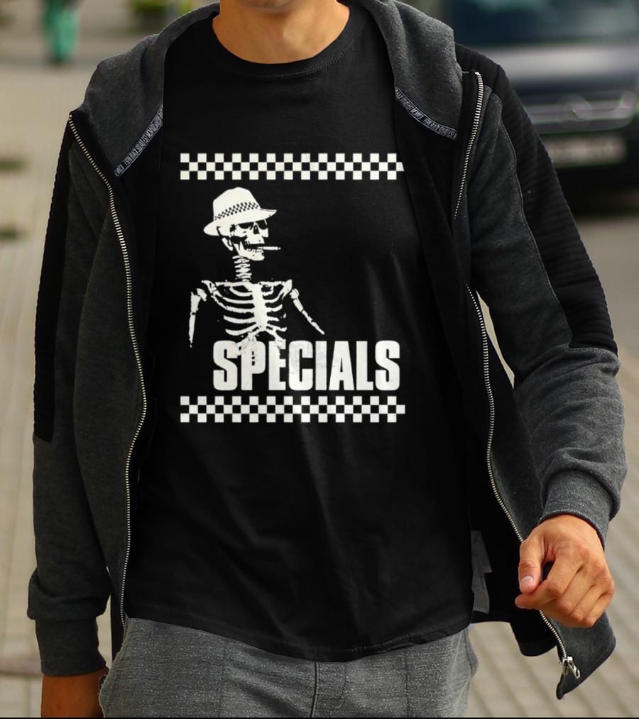 The Specials Skeleton Ska Band 2 Tone Distressed T-Shirt