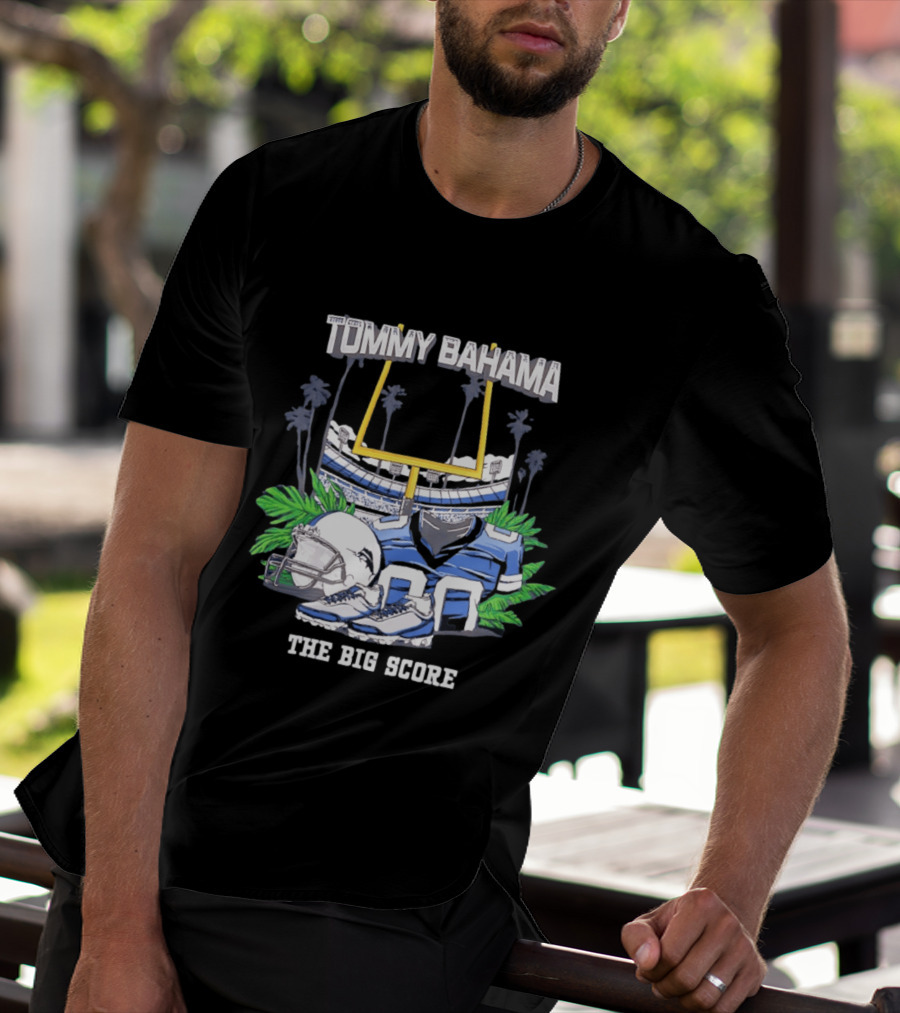 Tommy Bahama The Big Score Football Stadium Jersey And Gear T-Shirt