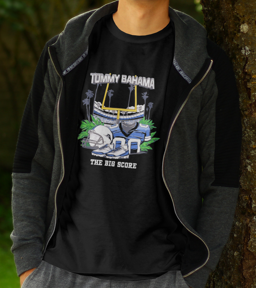 Tommy Bahama The Big Score Football Stadium Jersey And Gear T-Shirt