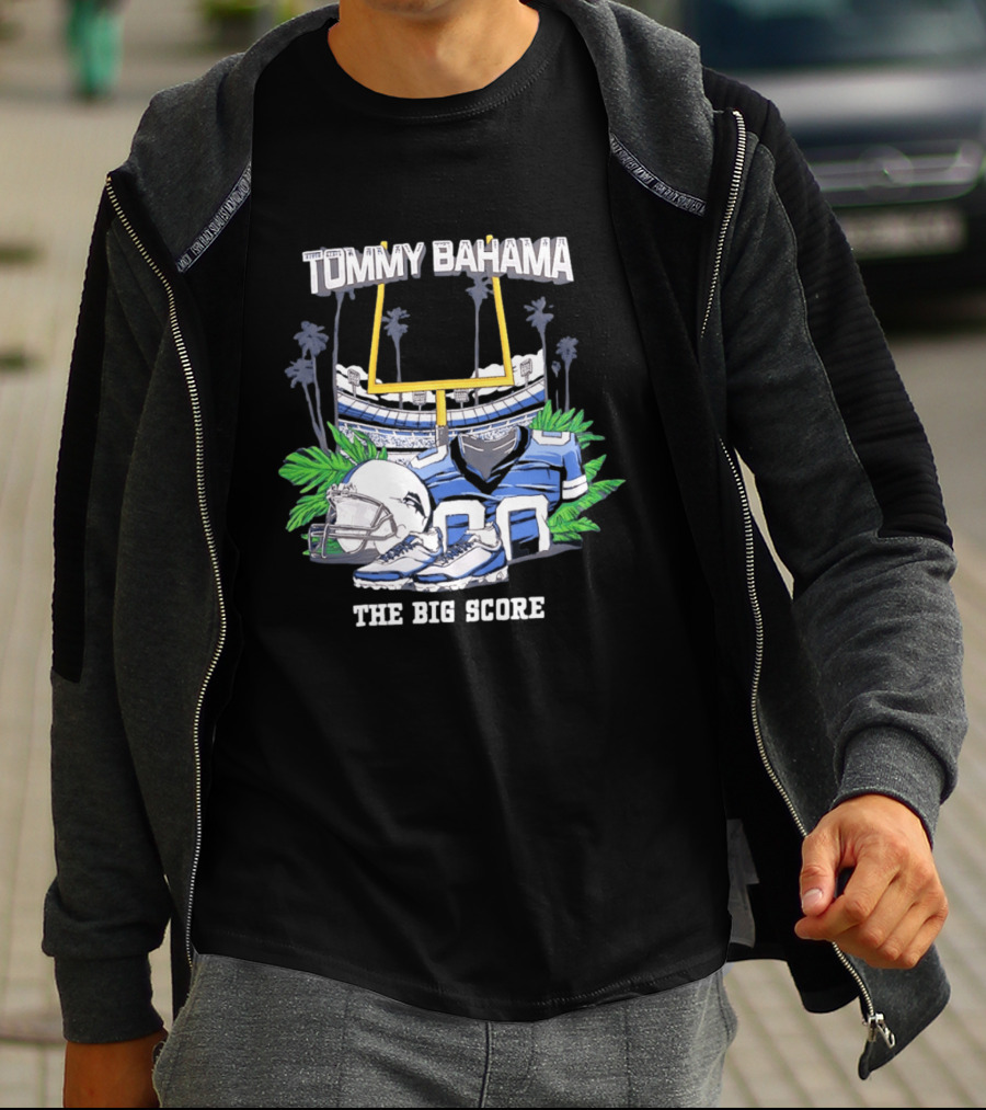 Tommy Bahama The Big Score Football Stadium Jersey And Gear T-Shirt