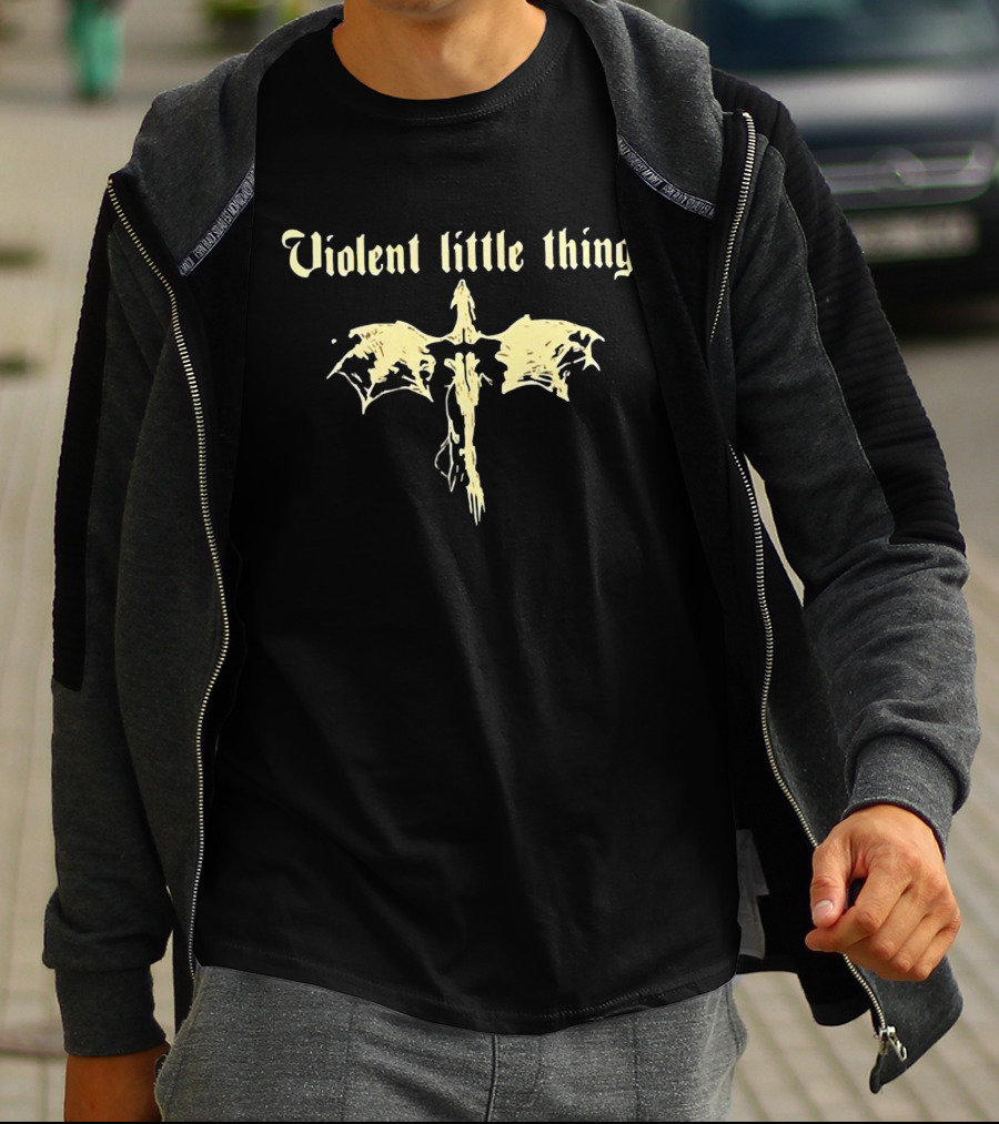 Violent Little Thing Dragon Fantasy Gothic T-Shirt
