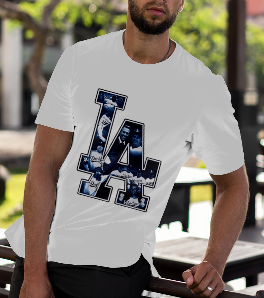 Los Angeles Dodgers Legends LA MLB Baseball Team Vintage Photography T-Shirt