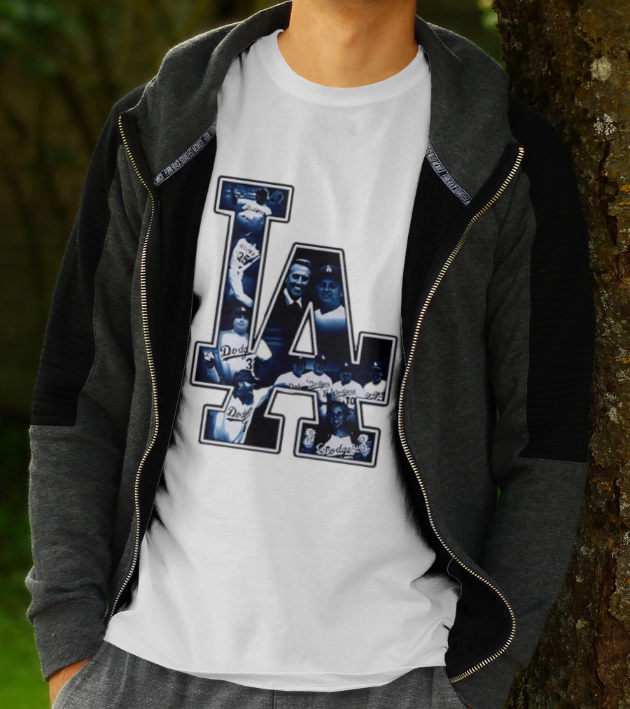 Los Angeles Dodgers Legends LA MLB Baseball Team Vintage Photography T-Shirt