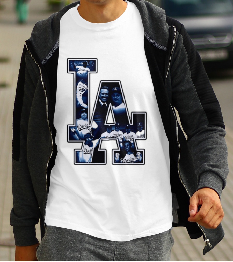 Los Angeles Dodgers Legends LA MLB Baseball Team Vintage Photography T-Shirt
