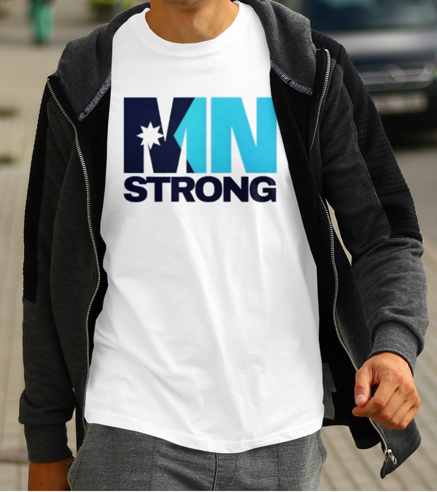 MN Strong Minneapolis Minnesota Kiss Cut Star T-Shirt
