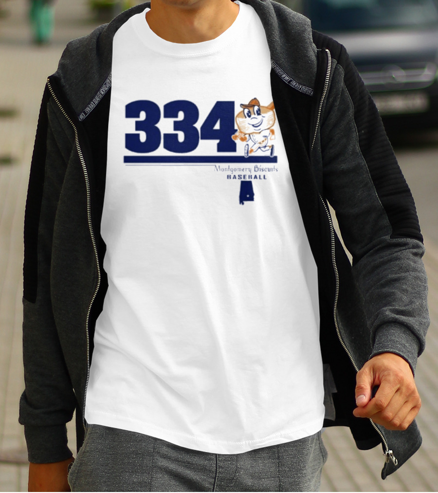 Montgomery Biscuits Baseball 334 Biscuits T-Shirt